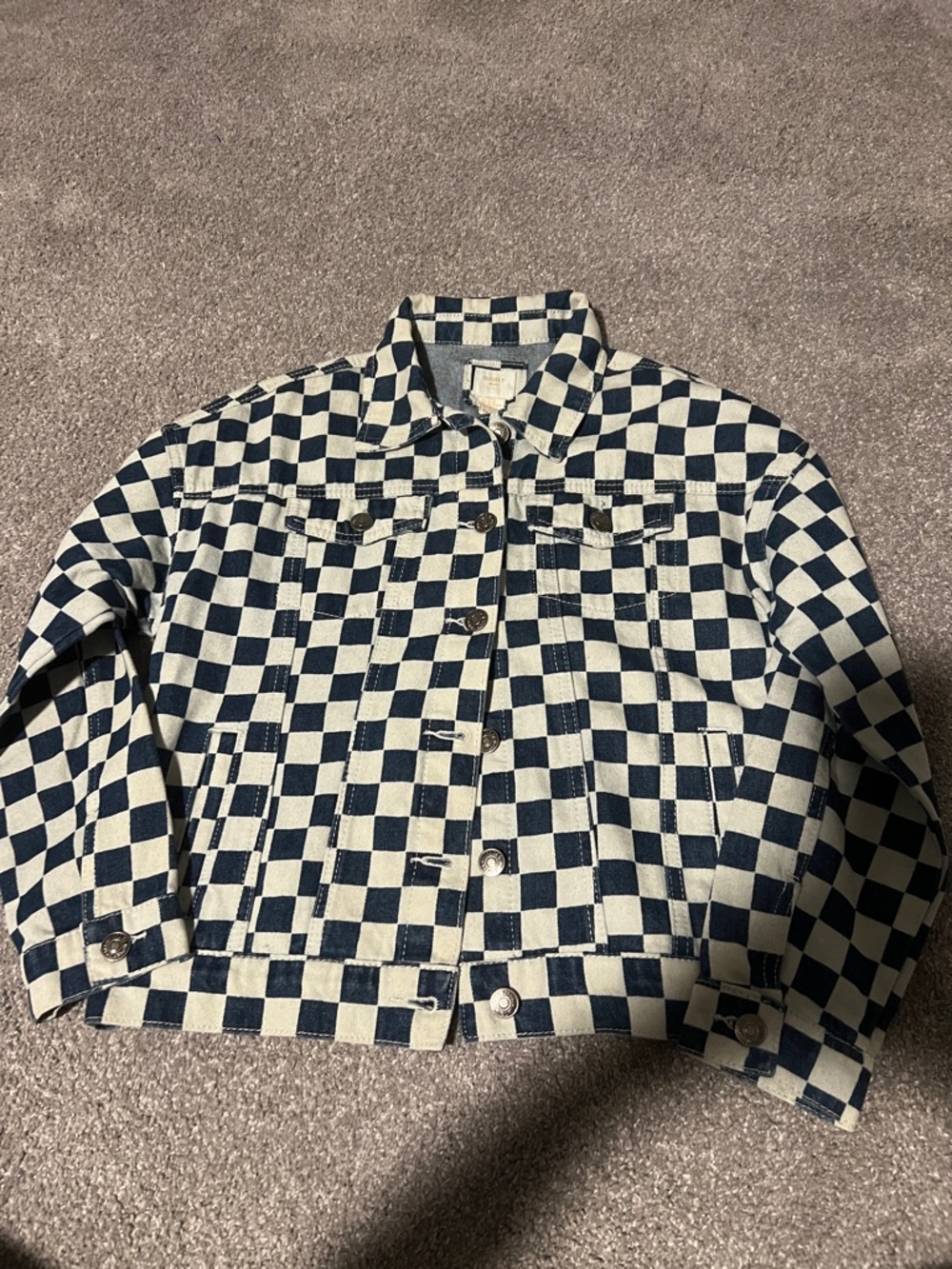 Checkered Jean jacket bin 6